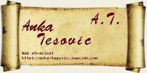 Anka Tešović vizit kartica